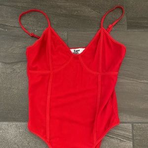 Tiger Mist Red Mesh Bodysuit
